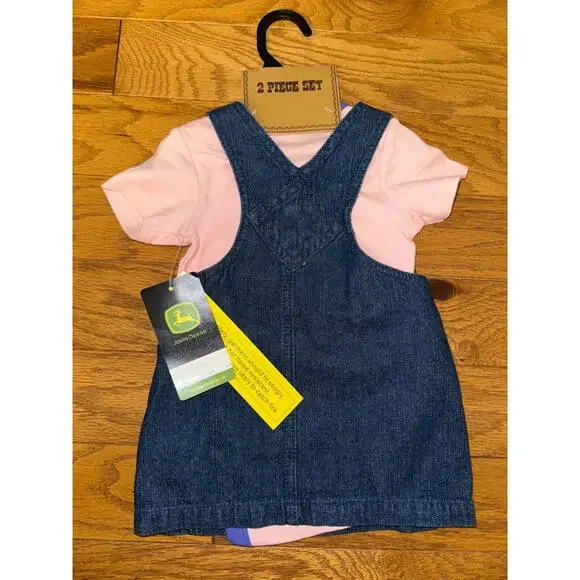 NWT John Deere size 6-9 months girl dress Blue Jean Jumper 6 9 Months - Picture 5 of 5